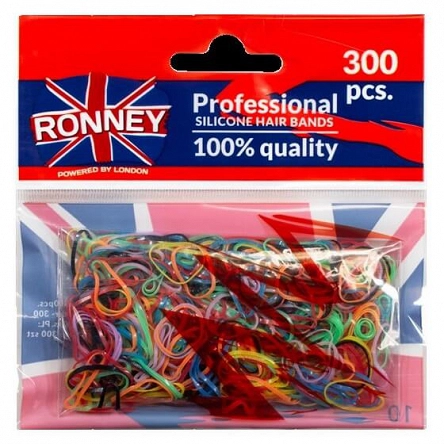 Gumki RONNEY Hair Bands silikonowe, do włosów 300szt. gumki do koka Ronney 5060456770174